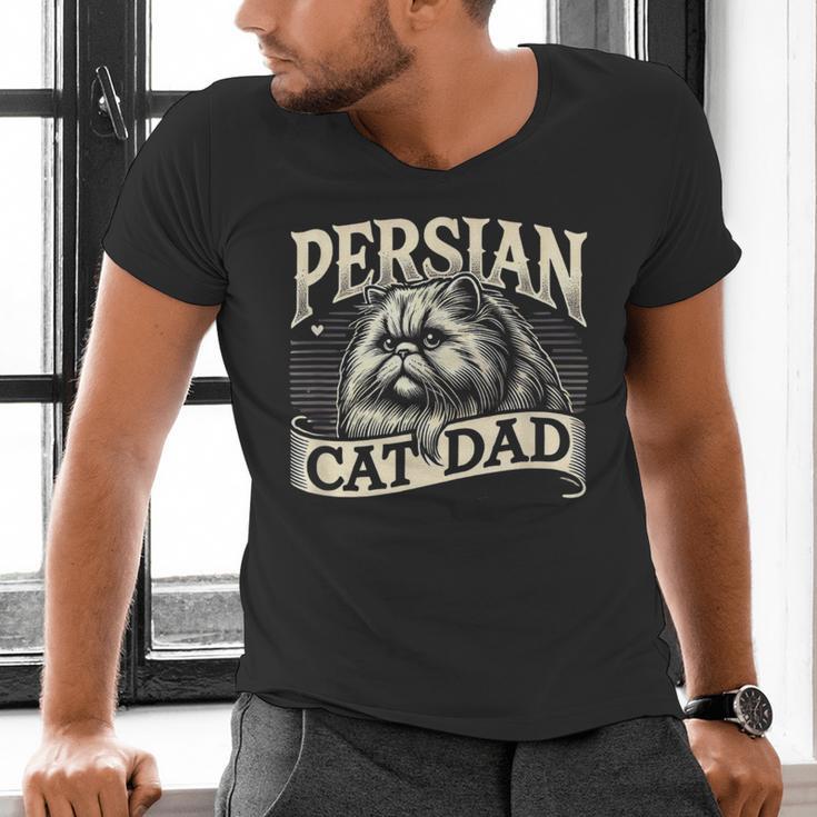 Persian Cat Dad Persian Cats Persian Cat Lover Men's V-Neck T-Shirt