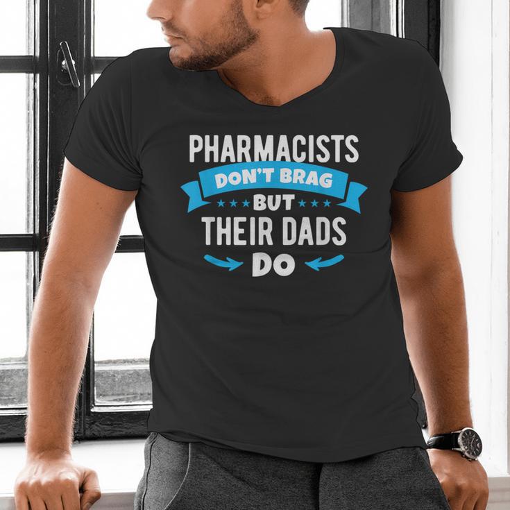 Pharmacy Graduation Pharmacist Pharmd Parent Grad Dad Brag Men's V-Neck T-Shirt