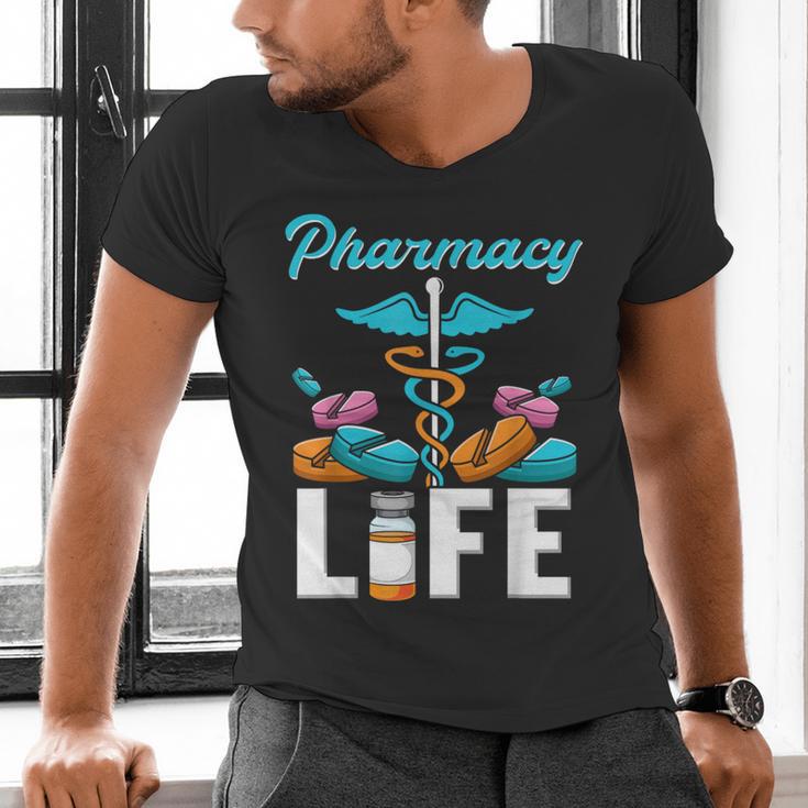 Pharmacy Life Pharmacist Chemist Student PharmD Graduation Men's V-Neck T-Shirt