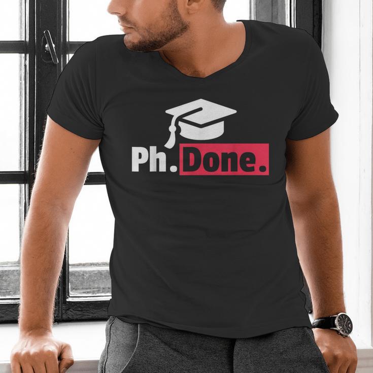 PhD GraduationShirt PhDone Tee For Graduates Men's V-Neck T-Shirt