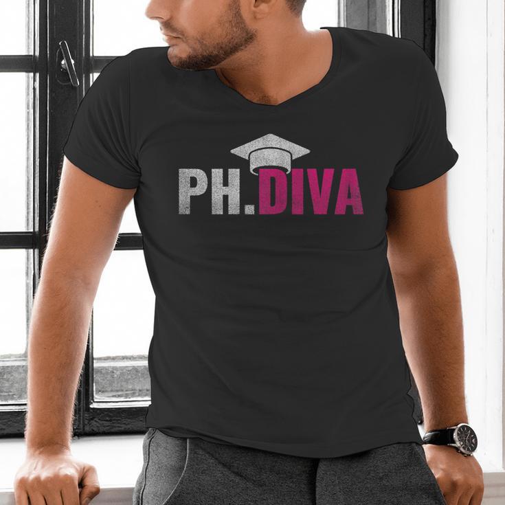 PhDiva PHD Student Graduation Degree Med Law School Men's V-Neck T-Shirt