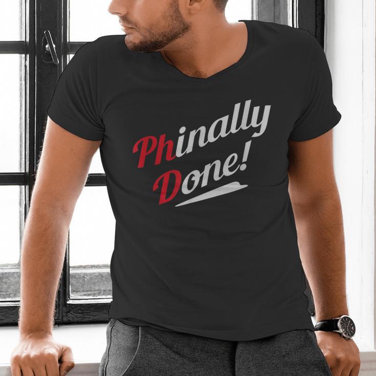 Phinally Done PhDShirt Graduation Men's V-Neck T-Shirt