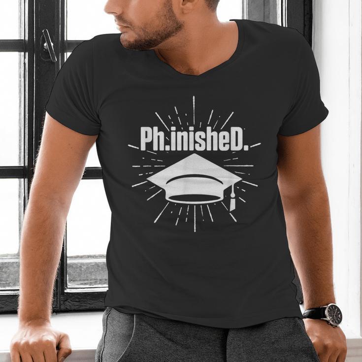 PhinisheD PhD Graduation Doctor Of Philosophy Men's V-Neck T-Shirt