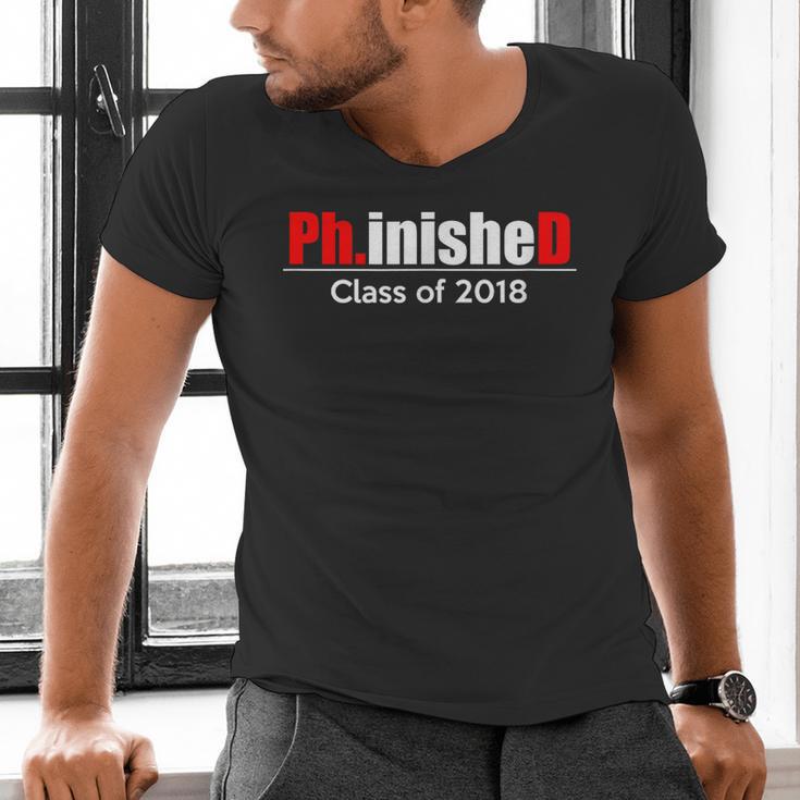 Phinished PhD Graduation T-Shirt For Men And Women Men's V-Neck T-Shirt