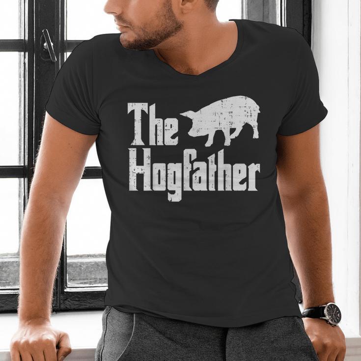 Pig The Hogfather Hog Dad Fathers Day Parody Papa Men Men's V-Neck T-Shirt