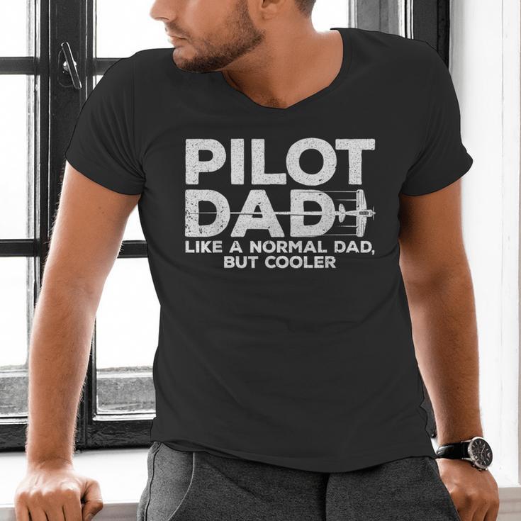 Pilot Art For Dad Men Aviation Airplane Aircraft Pilot Small Men's V-Neck T-Shirt