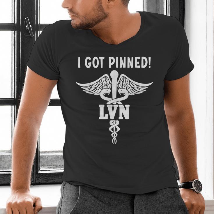 I Got Pinned LVN Nursing School Graduation Pinning Ceremony Men's V-Neck T-Shirt