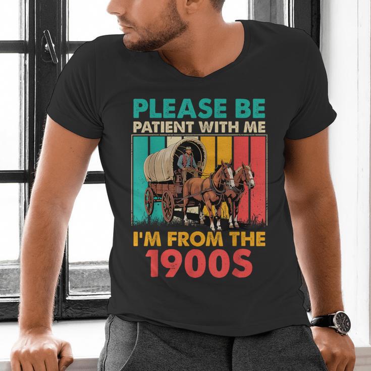 Please Be Patient I'm From The 1900s Dad Fathers Day Men's V-Neck T-Shirt Please Be Patient I'm From The 1900s Dad Fathers Day Men's V-Neck T-Shirt