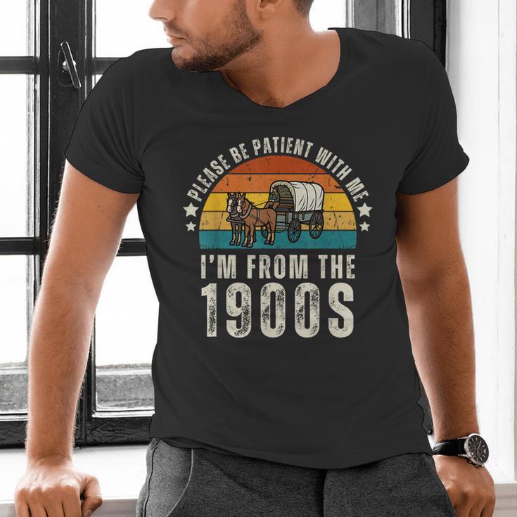 Please Be Patient With Me I'm From The 1900s Father's Day Men's V-Neck T-Shirt Please Be Patient With Me I'm From The 1900s Father's Day Men's V-Neck T-Shirt
