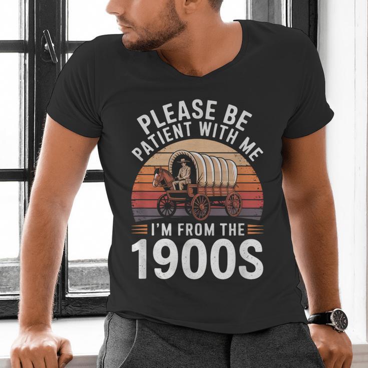 Please Be Patient With Me I'm From The 1900s Grandma Grandpa Men's V-Neck T-Shirt