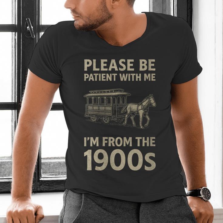 Please Be Patient With Me I'm From The 1900s Horse Carriage Men's V-Neck T-Shirt Please Be Patient With Me I'm From The 1900s Horse Carriage Men's V-Neck T-Shirt