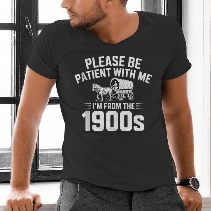 Please Be Patient With My I'm From The 1900s Sarcastic Men's V-Neck T-Shirt