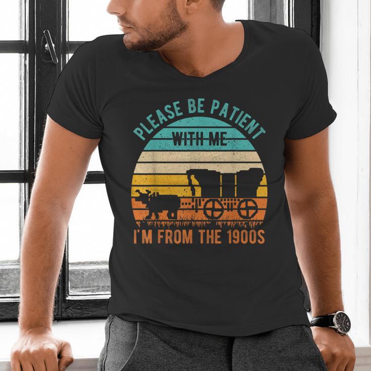 PLEASE BE PATIENT I'M FROM THE 1900s Vintage 1900s 90s Men's V-Neck T-Shirt