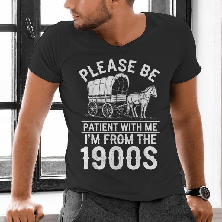 Please Be Patient I'm From The 1900s Vintage Humor 90s Kids Men's V-Neck T-Shirt Please Be Patient I'm From The 1900s Vintage Humor 90s Kids Men's V-Neck T-Shirt