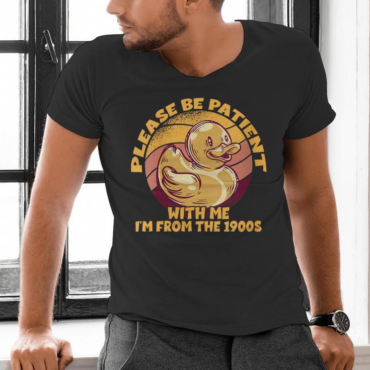 Please Be Patient I'm From The 1900s Vintage Toy Duck Men's V-Neck T-Shirt