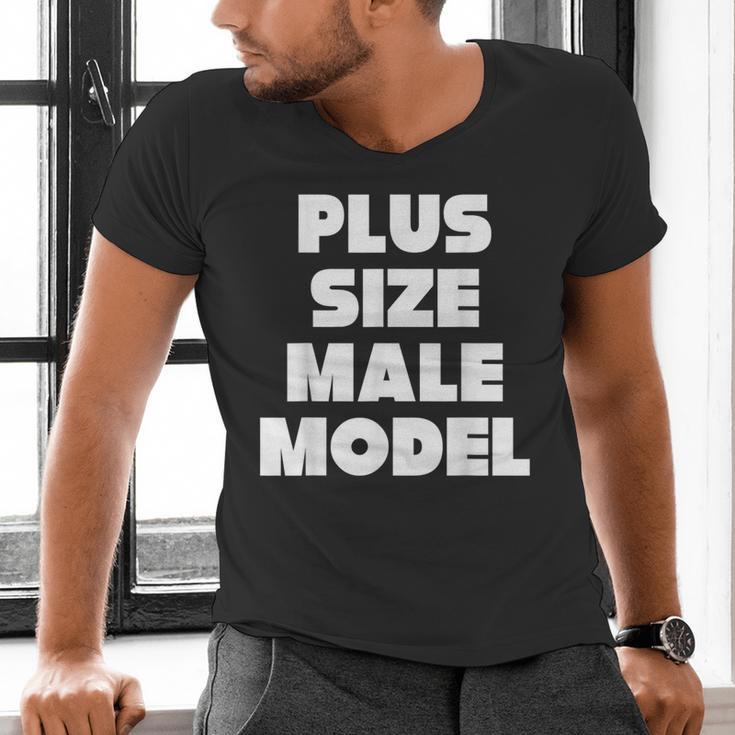 Plus Size Male Model Fat Guy Or Dad BOD Men's V-Neck T-Shirt
