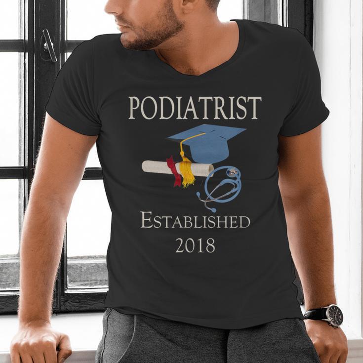 Podiatrist Established 2018 Med School Graduation Shirt Men's V-Neck T-Shirt