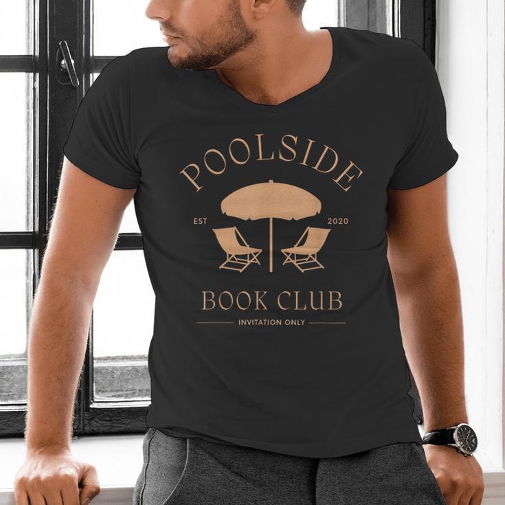 Poolside Book Club Summer Reading Book Lover Swimming Shirt For Men Women Men's V-Neck T-Shirt