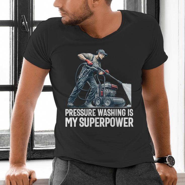 Power Washing Pressure Washing For Washer Dad Men Grandpa Men's V-Neck T-Shirt