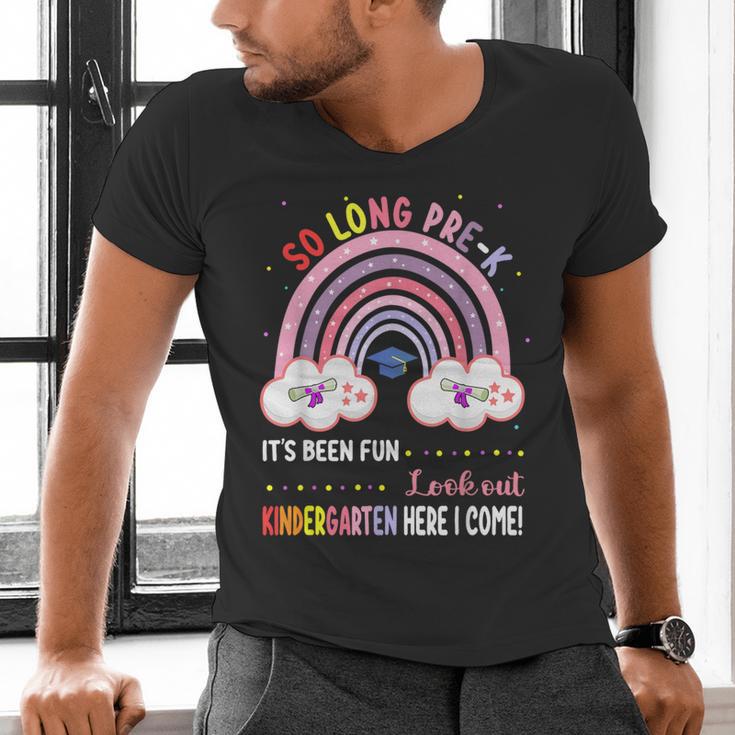 Pre k Graduation Class 2025 Graduate Pre-k Rainbow Girls Men's V-Neck T-Shirt
