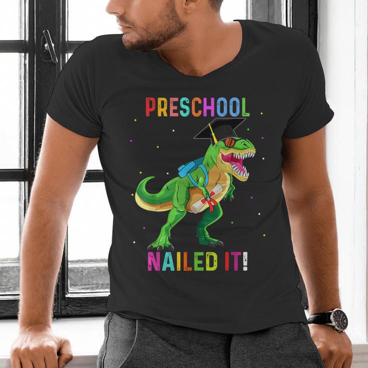 Preschool Graduation Class Of 2022 Graduate Dinosaur Kids Men's V-Neck T-Shirt