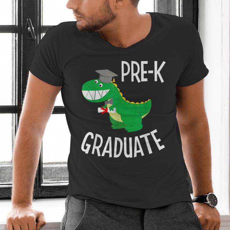 Preschool Graduation Preschooler Dinosaur Pre-K Dino Kids Men's V-Neck T-Shirt