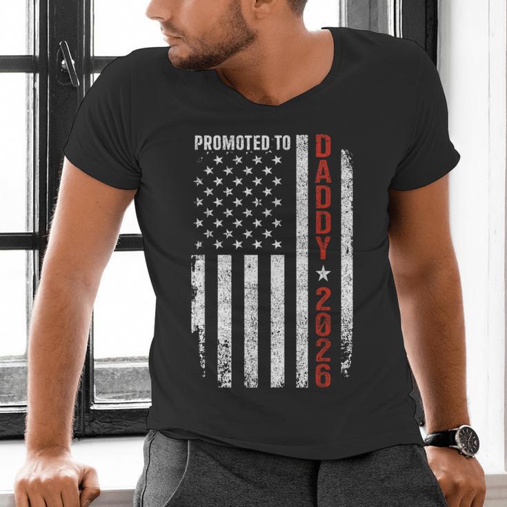 Promoted To Daddy 2026 Men's V-Neck T-Shirt Promoted To Daddy 2026 Men's V-Neck T-Shirt