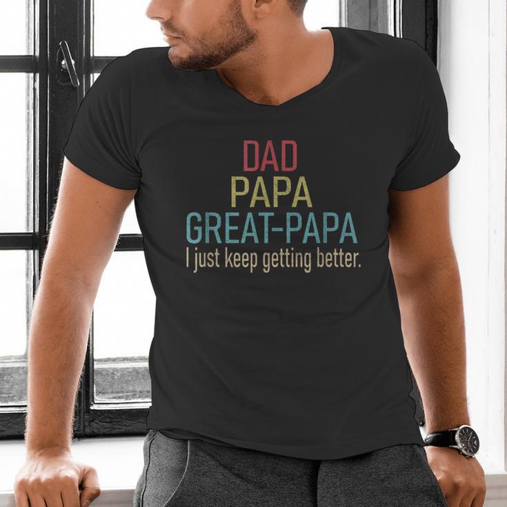 Promoted To Great Papa 2024 Fathers Day First Time Dad Men's V-Neck T-Shirt Promoted To Great Papa 2024 Fathers Day First Time Dad Men's V-Neck T-Shirt