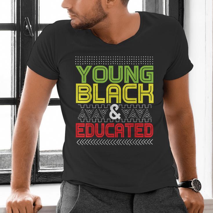 Proud African American Educated Graduation Men's V-Neck T-Shirt