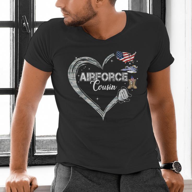 Proud Air Force Cousin Air Force Graduation Cousin USAF Men's V-Neck T-Shirt