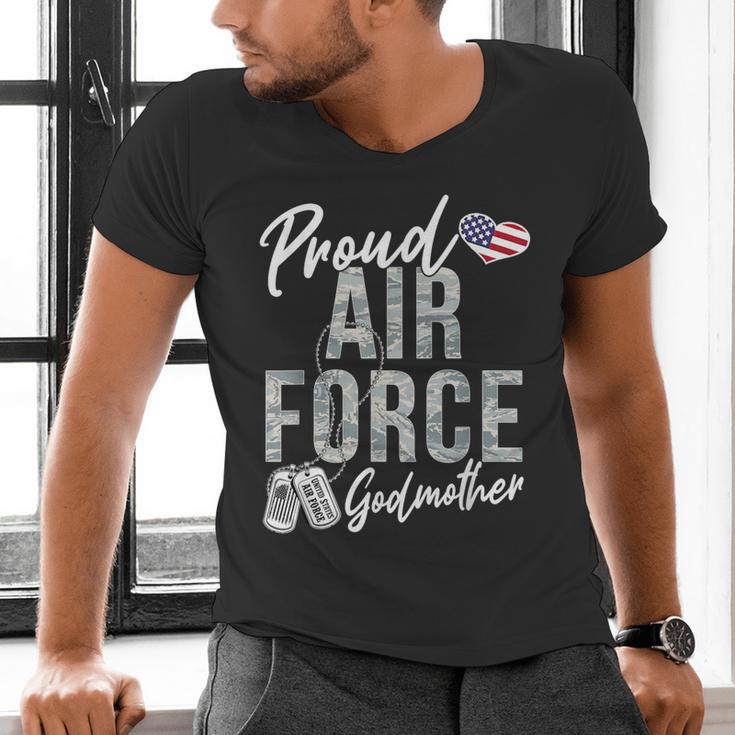 Proud Air Force Godmother US Air Force Graduation Godmother Men's V-Neck T-Shirt