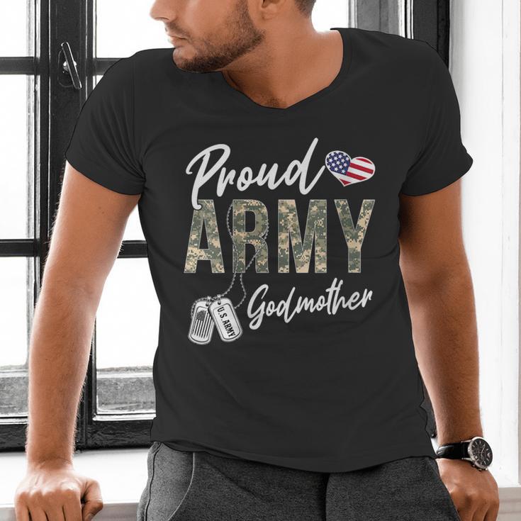 Proud Army Godmother Army Graduation Godmother US Army Men's V-Neck T-Shirt