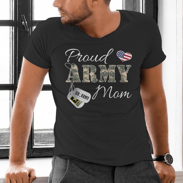 Proud Army Mom Army Graduation Military Mom T-Shirt Men's V-Neck T-Shirt