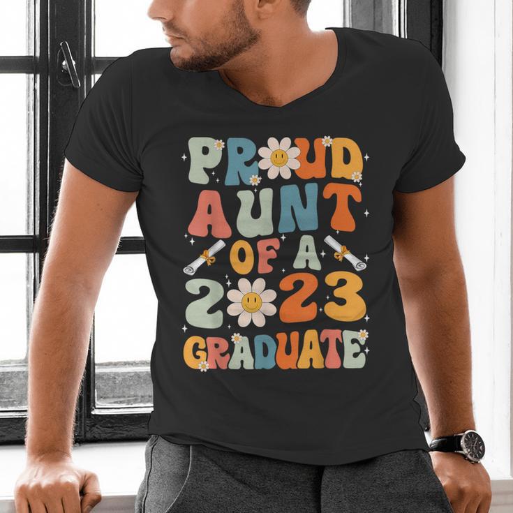 Proud Aunt Of A Class Of 2023 Graduated Graduation Women Men's V-Neck T-Shirt