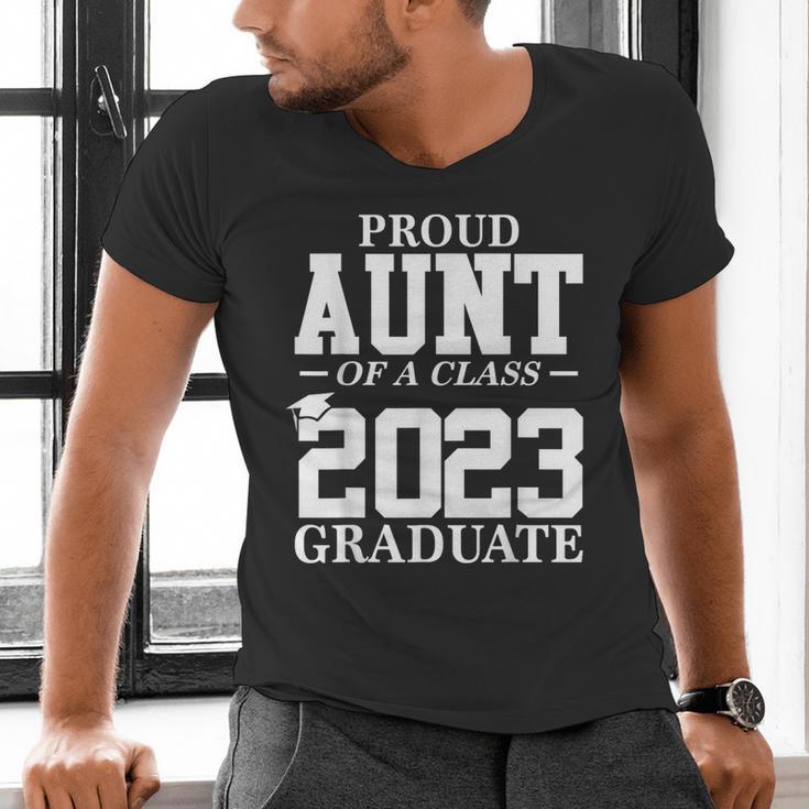 Proud Aunt Graduation Senior 23 Grad Class Of 2023 Men's V-Neck T-Shirt