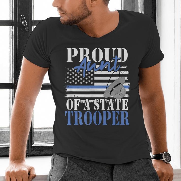 Proud Aunt Of a State Trooper Police Officer Graduation Men's V-Neck T-Shirt