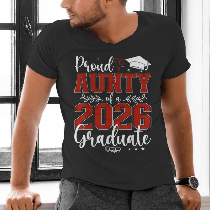 Proud Aunty Of a Class Of 2026 Graduate Senior Graduation Men's V-Neck T-Shirt