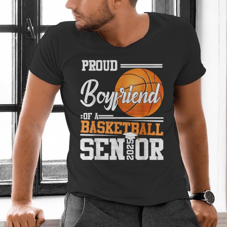 Proud Boyfriend Of A 2025 Senior Graduation Basketball Men's V-Neck T-Shirt