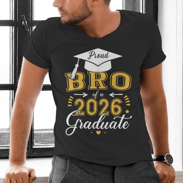 Proud Bro Of a Class Of 2026 Graduate For Graduation Men's V-Neck T-Shirt