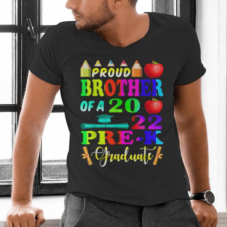 Proud Brother Of 2022 Pre K Graduate Graduation Men's V-Neck T-Shirt