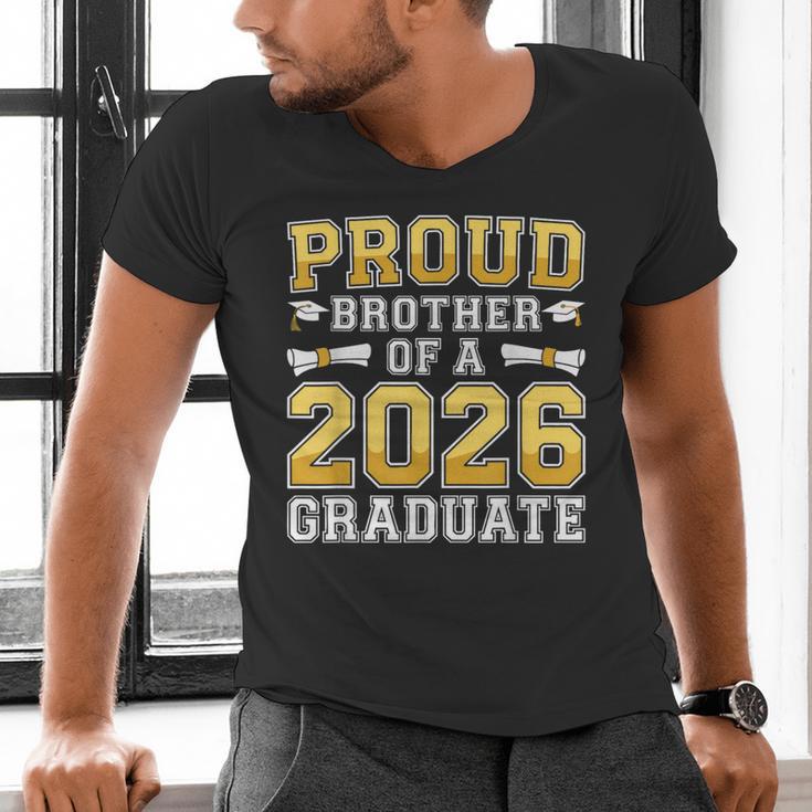 Proud Brother Of A 2026 Graduate Shirt Class 2026 Graduation Men's V-Neck T-Shirt