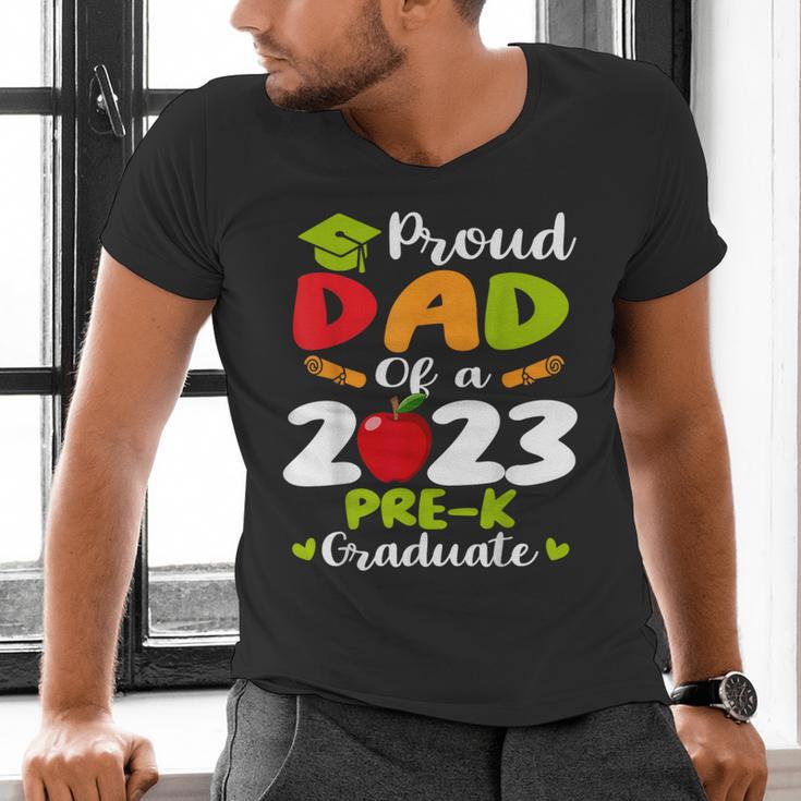 Proud Dad Of 2023 Pre K Graduate Graduation Men's V-Neck T-Shirt