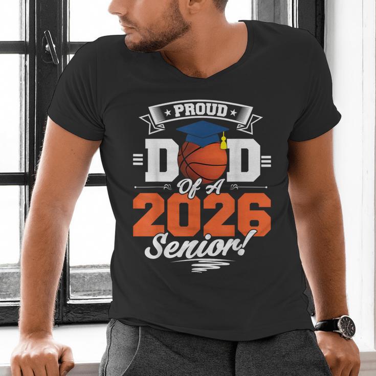 Proud Dad Of A 2026 Senior Basketball Graduation Men's V-Neck T-Shirt