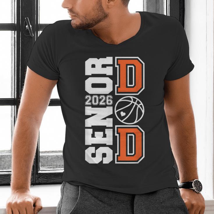 Proud Dad Of A 2026 Senior Graduate Basketball Senior 26 Men's V-Neck T-Shirt