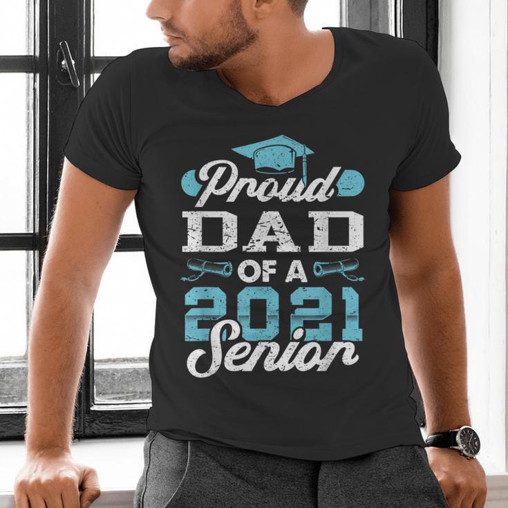 Proud Dad Of a Class Of 2021 Senior Graduate Graduation Men's V-Neck T-Shirt
