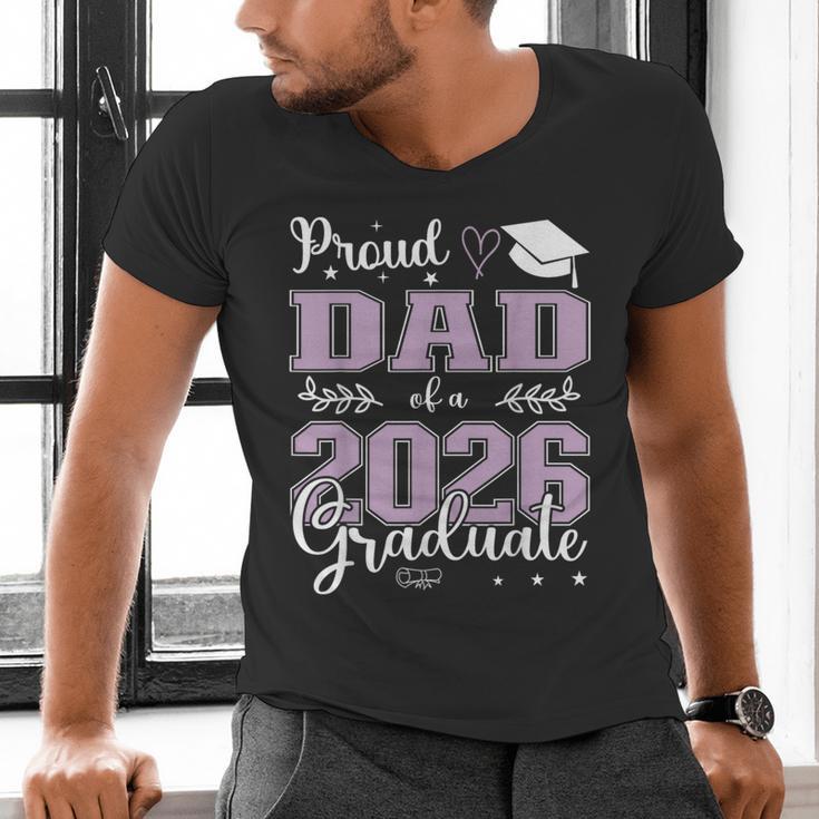 Proud Dad Of a Class Of 2026 Graduate For Graduation Men's V-Neck T-Shirt