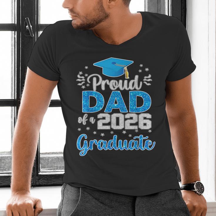 Proud Dad Of a Class Of 2026 Graduate Senior 2026 Men's V-Neck T-Shirt Proud Dad Of a Class Of 2026 Graduate Senior 2026 Men's V-Neck T-Shirt