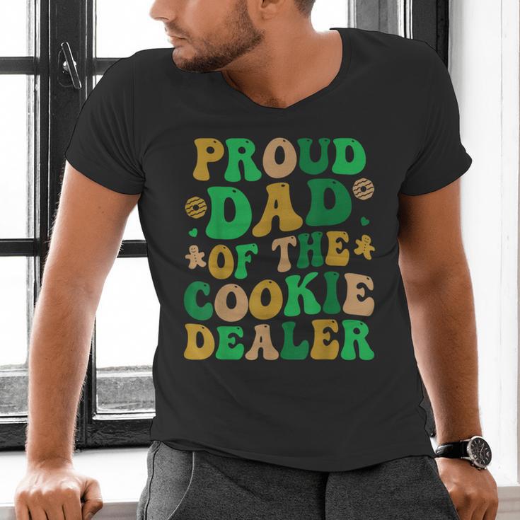 Proud Dad Of a Cookie Dealer Scout Troop Cookie Dealer Girls Men's V-Neck T-Shirt