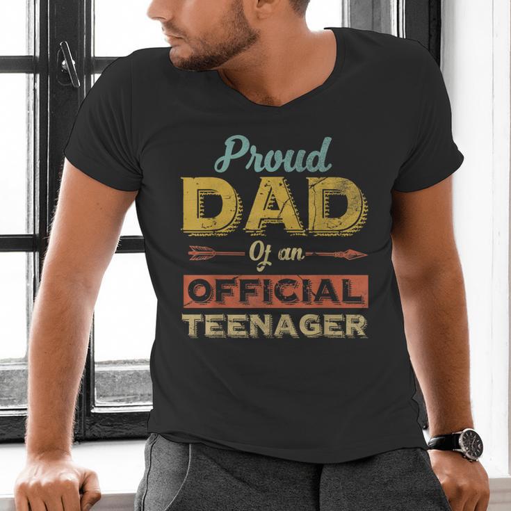 Proud Dad Of An Official Teenager 13th Birthday Son Daughter Men's V-Neck T-Shirt