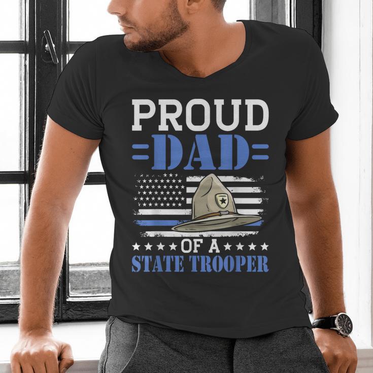 Proud Dad Of A State Trooper Police Officer Graduation Men's V-Neck T-Shirt